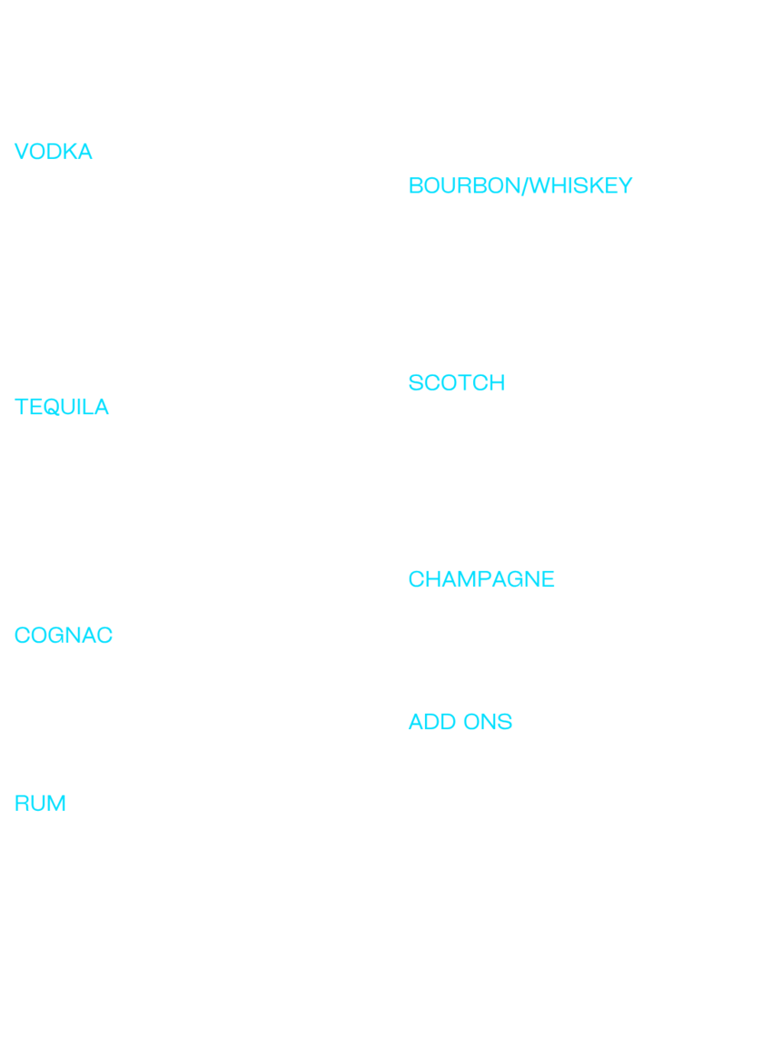Sugar Nightclub Bottle Service pricing